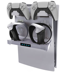 Support de casque support mural de bureau suspendu à la Console P5 double chargeur pour contrôleur de jeu <span class=keywords><strong>Playstation</strong></span> <span class=keywords><strong>5</strong></span> PS5 PS <span class=keywords><strong>VR2</strong></span> télécommande - Product Image 1