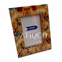 Atiqco Elegante Marco de Fotos de Madera Inteligente con Diseño de Cinta Métrica Impresa Digitalmente, Venta al por Mayor, Marco Esmaltado, Última Edición
