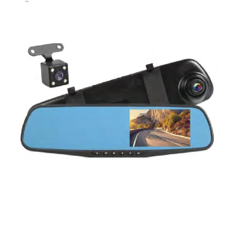 3.5 Inch G-Sensor, Loop Opname, Hd-Resolutie En Groothoek Hd Dual Cam Achteruitkijkdvr-Videorecorder