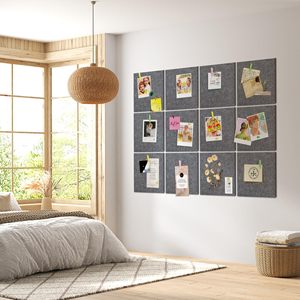 Nút chai Hội Đồng Quản trị gạch 12 gói tự dính thông báo <span class=keywords><strong>pin</strong></span> Hội Đồng Quản trị vuông cảm thấy nút chai bảng thông báo cho tường - Product Image 5