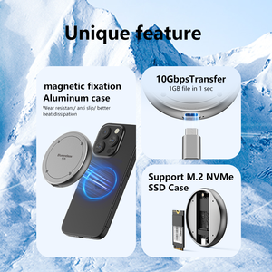 علبة خارجية من الألومنيوم لـ SSD بمنفذ USB 3.1 لـ <span class=keywords><strong>M</strong></span>.2 NVMe 2230/2242 بسرعة نقل 10 جيجابت في الثانية تدعم أجهزة الكمبيوتر والهواتف - Product Image 5