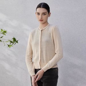 Cardigan in <span class=keywords><strong>lino</strong></span> leggero da <span class=keywords><strong>donna</strong></span>, maglione lavorato a <span class=keywords><strong>maglia</strong></span> a maniche lunghe traspirante, abbigliamento Casual estivo - Product Image 3