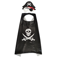 Disfraz de Capa de Pirata de 3 Piezas para Niños, Capa de Pirata con Máscara para Niños, Disfraces para Fiestas de Carnaval de Halloween