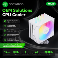 Enfriador Silencioso con 4 Tubos de Calor de Cobre, Compatible con LGA1700, LGA1200, AM5, AM4, para Venta al por Mayor en Cadenas de Tiendas, con Logotipo Personalizado en Color y Caja de Venta al por Menor OEM