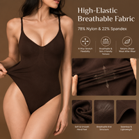 Body gainant haute compression sans couture, effet ventre plat, sculptant, col en V, sous-vêtement amincissant, pour le sport et le fitness, OEM