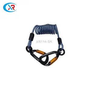 Factory Direct Security Retractable Steel Cable Coil Lanyard For Hanging Tools Key Rings Spring Tool Lanyard