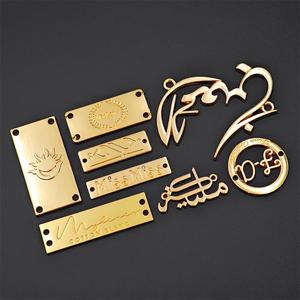 Nổi Abaya Thiết Kế Kim Loại Quần Áo Nhãn Thương Hiệu Tùy Chỉnh Tấm Kim Loại Thẻ Túi Xách Kim Loại Tùy Chỉnh Logo Cho Túi Quần Áo Quần Áo - Product Image 5