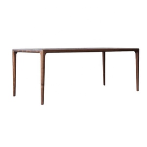 Colore <span class=keywords><strong>noce</strong></span> americano Design moderno semplice 6 posti rettangolare in legno massello tavolo da pranzo Set per sala da pranzo o cucina - Product Image 1