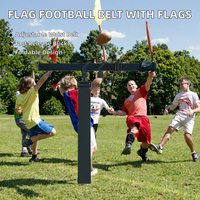 Ceinture de flag football pliable XX Beast Classic avec 2 drapeaux colorés, boucle à dégagement rapide, réglable pour l'entraînement et les matchs