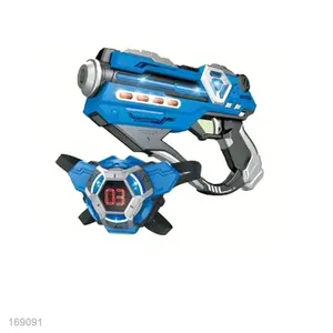 Hot xuyên biên giới Bán hàng nóng Laser tag Guns thiết lập của 4 & áo ghi lê 4 máy nghe nhạc kỹ thuật số LED hiển thị Lazer tag trò chơi cho trẻ em