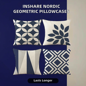 INSHARE - Fundas de Almohada Modernas Geométricas de Poliéster al por Mayor, Cojines para Sofá de Oficina, Almohadas para Cabecera y Respaldo, Decoración para el Hogar y Hoteles - Product Image 3