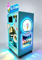 Nouvelle machine distributrice automatique intelligente de crème glacée en cornet pour parcs d'attractions et usage commercial