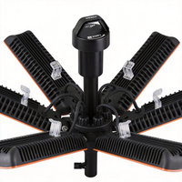 Projecteur de travail rétractable 300W sur trépied, forme de fleur, faisceau large, AC110V 230V, éclairage extérieur pour camping, projecteur puissant