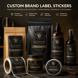 สติกเกอร์ติดถุงกาแฟพิมพ์ลายตามสั่ง กันน้ำ ติดแน่น โลโก้ส่วนตัว สำหรับบรรจุภัณฑ์กาแฟขายปลีก - Product Image 3