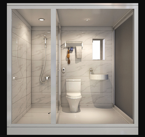 Modulare completo integrato tutto In uno prefabbricato bagno Pod nuovo Design <span class=keywords><strong>doccia</strong></span> e WC bagno - Product Image 5