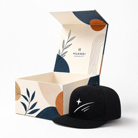 Boîte à chapeaux rigide personnalisée avec fermeture magnétique, faible MOQ, pour chapeaux, barbes, fournitures, colis postaux, expédition, casquettes