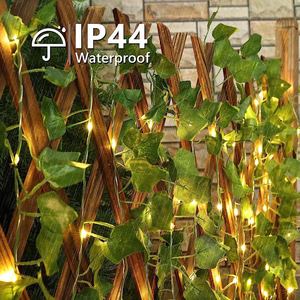 A84 Garden Party Acción de Gracias Decoración colgante LED String Lights Artificial Lvy Leaves Garland Plants Lvy Vines - Product Image 5