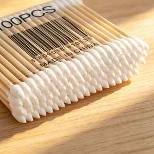 Hisopos de Algodón Médico Nanchang Xuhui, 100 Unidades, Doble Punta Redonda, para Limpieza de Oídos, Remoción de Maquillaje y Uso Dental - Product Image 1