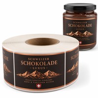 Étiquettes personnalisées autocollantes pour bouteilles et bocaux, autocollants en vinyle imprimés à l'or, résistants aux rayures UV, imperméables, découpés à la forme, pour emballage