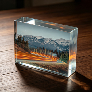 Custom UV <strong>Printed</strong> Acrylic Display <strong>Block</strong> 20mm Polished Edge Desktop Decor Souvenir Acrylic <strong>Block</strong> for Gift Commemoration - Product Image 1
