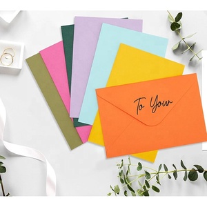 Sobres de invitación coloridos al por mayor de lujo, Sobres de papel con logotipo de impresión personalizado en blanco, suministros escolares de oficina - Product Image 4