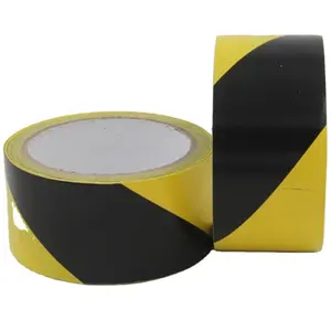 블랙 옐로우 비닐 경고 안전 바닥 테이프 마킹 2 "x 33m
