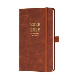 Agenda 2026, Planificador de Tiempo, Encuadernación en Espiral, A5, Cuero, Impresa, Ecológica, Diseño Personalizado, Logotipo en Lámina Dorada, 80 Hojas - Product Image 1