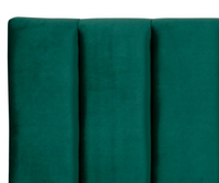 Headboard Furnitur Hotel Berlapis Kain, Linen Prancis, Ukuran Double Queen, Berlapis Beludru Hijau