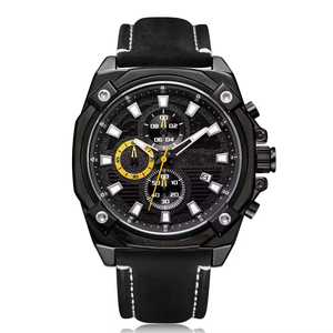 Relojes de Pulsera de Cuarzo con Correa de Cuero para Hombre, Relojes Deportivos Casuales para Estudiantes y Jóvenes, Relojes Mecánicos de Lujo a la Moda, Resistentes al Agua - Product Image 1
