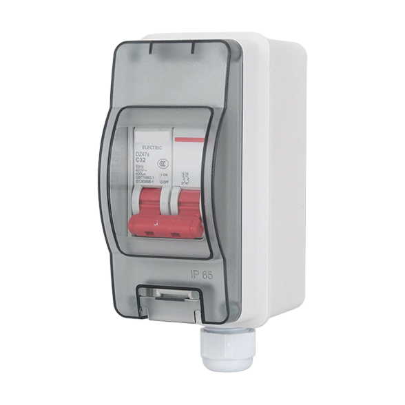 Caja de protección de 2 posiciones + interruptor de aire 2P