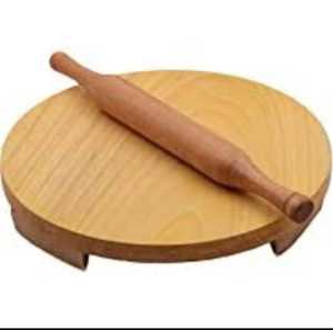Premium Wooden <b>Rolling</b> Board and Belan Set for Chapati Roti Dough <b>Rolling</b> Kitchen Use Available at Wholesale Price - Product Image 3