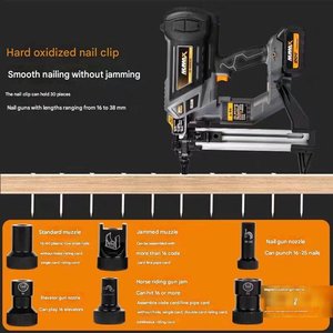 Engrapadora Inalámbrica Freeman <span class=keywords><strong>NUMAX</strong></span> LD40 con Batería de Litio, Pistola de Clavos para Concreto de Acero Inoxidable para Trabajos de Madera - Product Image 5