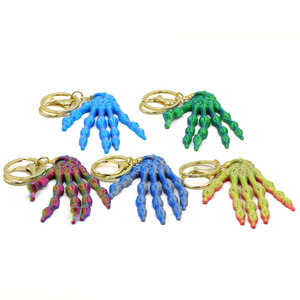 Nouveau design 2026 – Porte-clés pendentif main crâne imprimé en 3D, série Halloween, bijoux créatifs, pendentif main osseuse simulée - Product Image 4