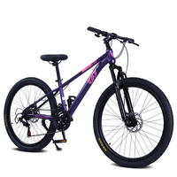 Bicicleta de Montaña BDF de 21 Velocidades con Cuadro de Acero para Adultos, Cross Country, 24/26/27.5 Pulgadas, Horquilla con Suspensión, Freno de Disco
