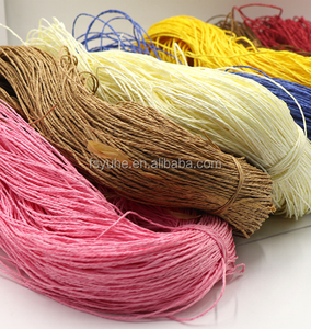 Raphia เส้นด้ายเส้นใยต้นปาล์มสาน2เส้น,ตะกร้าหมวกสานแบบ DIY วัสดุอุปกรณ์เสริมเชือกกระดาษบิดเส้นใยต้นปาล์ม - Product Image 6