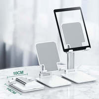 Support de téléphone portable et tablette pliable en plastique pour bureau, anti-tremblement, avec logo personnalisé, promotionnel, réglable, cadeau compatible