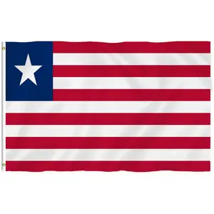 Il miglior prezzo di fabbricazione ha fatto la vendita calda Liberia bandiera personalizzata bandiere con bandiera 3 x5ft in tutti i paesi