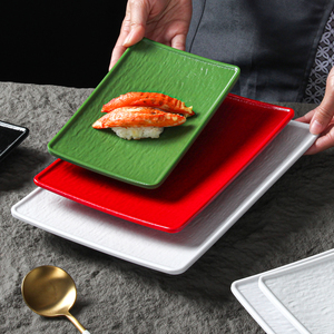 Melamine thương mại phục vụ tấm cho <span class=keywords><strong>Sushi</strong></span> lẩu hải sản nướng thịt nướng-tối giản melamine Bộ đồ ăn tấm cho nhà hàng - Product Image 2