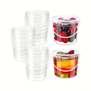 Lot de 1000 ml de gobelets jetables en plastique PP transparent pour les boissons aux fruits et au thé - Product Image 1