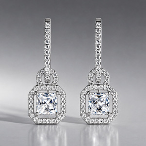 Orecchini Pendenti con Micro Pavé di Zirconi per Donne, Gioielli Eleganti e Versatili per l'Uso Quotidiano - Product Image 3