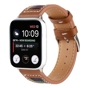 Bracelet en cuir de toile de fenêtre à carreaux pour bracelet de montre <span class=keywords><strong>Apple</strong></span> 38/40mm - Product Image 3
