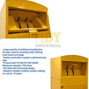Caja de basura impermeable para exteriores de gran capacidad para zapatos, ropa, libros, para donación y reciclaje de caridad - Product Image 6