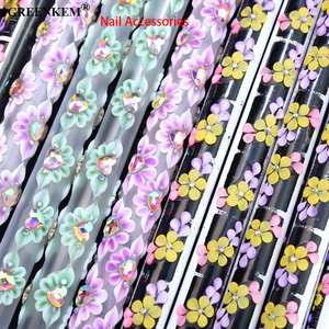 1 borsa nuovi <span class=keywords><strong>accessori</strong></span> per unghie con decorazione floreale intagliato a mano Mini fiore perle di strass intarsiate unghie charm - Product Image 2