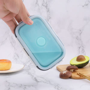 <span class=keywords><strong>กล่อง</strong></span>เบนโตะซิลิโคนเกรดอาหาร4แพ็คแบบพับได้ฝาปิดช่องเดียวเข้าไมโครเวฟได้<span class=keywords><strong>ส</strong></span>ำหรับเก็บอาหาร - Product Image 5