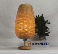 Lampe de table Joyinled, lampe de bureau décorative vintage en bois, lampe de chevet rustique avec base antidérapante pour chambre à coucher