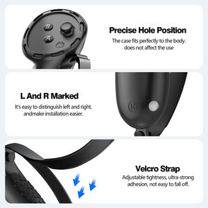 Accessoires de jeu de <span class=keywords><strong>réalité</strong></span> <span class=keywords><strong>virtuelle</strong></span> sans fil en silicone ergonomiques, ensemble complet compatible avec les casques <span class=keywords><strong>Meta</strong></span> Quest 3 - Product Image 6