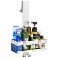 Porte-serviettes mural moderne en acier inoxydable 304 sculpté, à un seul niveau, écologique, sans perçage, pour salle de bain