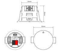 Mini capteur de présence radar KNX 24G à ondes millimétriques, détecteur d'occupation à montage au plafond, contrôle intelligent pour salle d'exposition