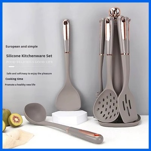 High Quality <b>Silicone</b> Cooking Utensils Cookware Kitchen Utensils Set Cooking <b>Tool</b> Sets with Holder - Product Image 3