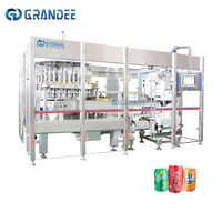 Machine de remplissage de canettes de soda entièrement automatique Ligne de canettes en aluminium pour jus carbonaté